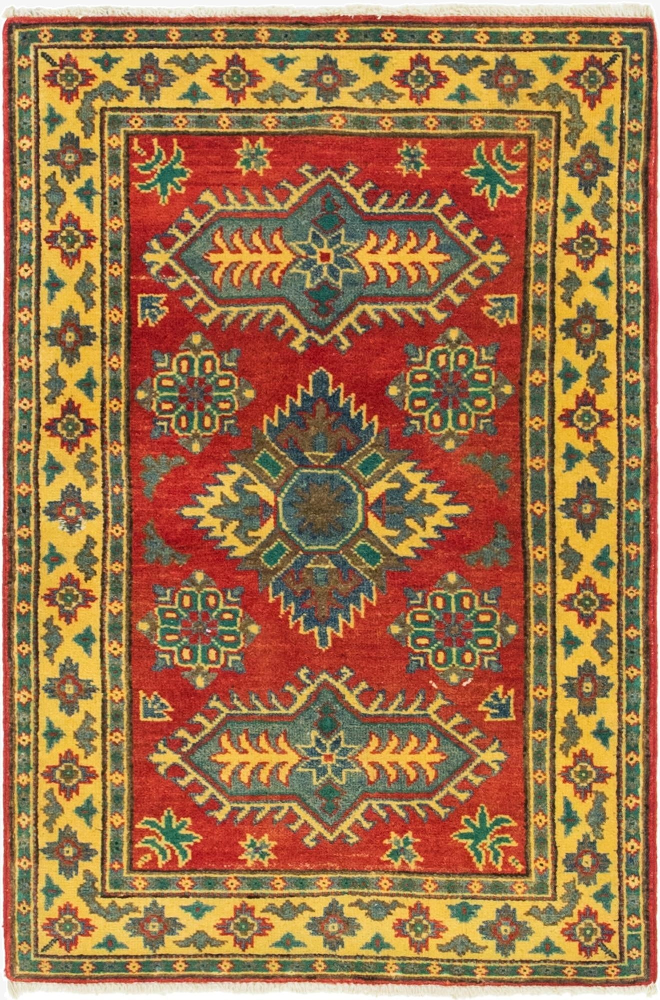 2' 8 x 4' 1  Hand Knotted Kazak Rug