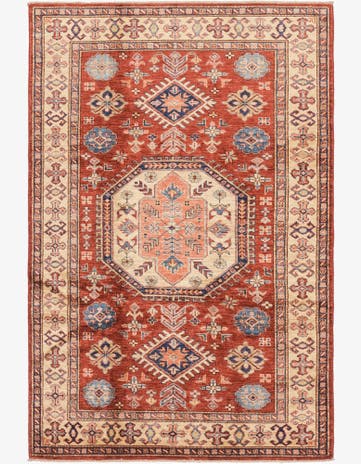 4' 1 x 6' 3 Hand Knotted Kazak Oriental Rug