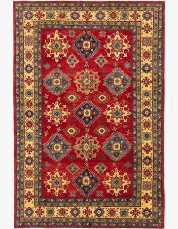 6' 6 x 9' 9 Hand Knotted Kazak Rug