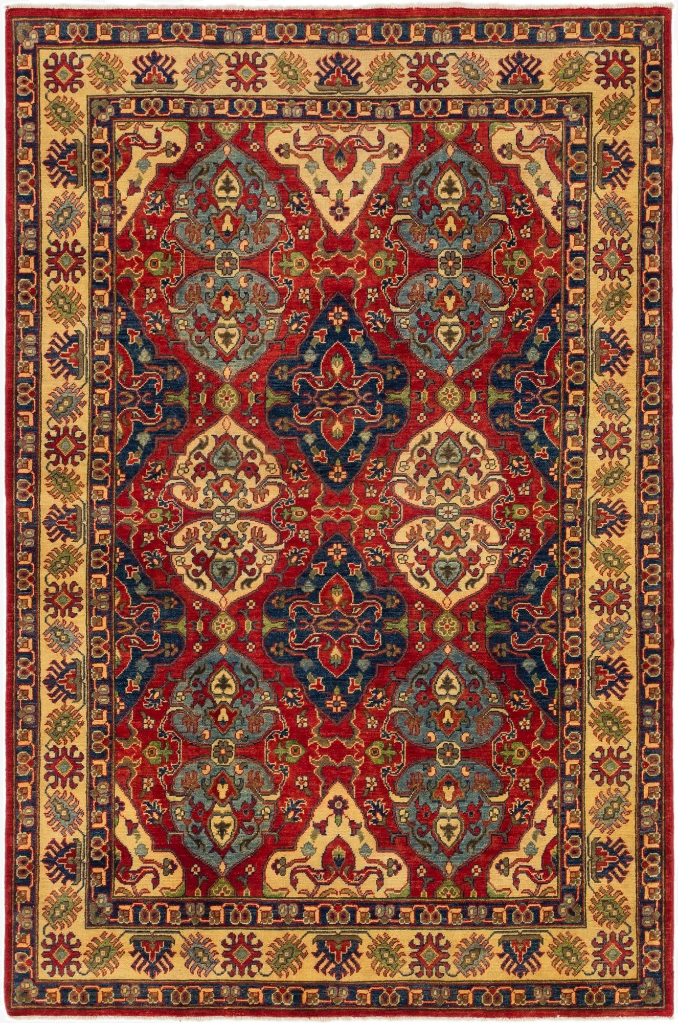 6' x 9' 1  Hand Knotted Kazak Rug