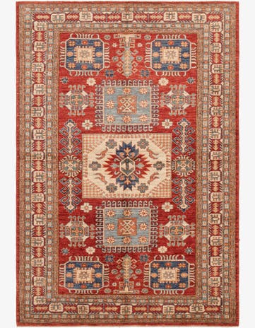 5' 7 x 8' 2 Hand Knotted Kazak Oriental Rug
