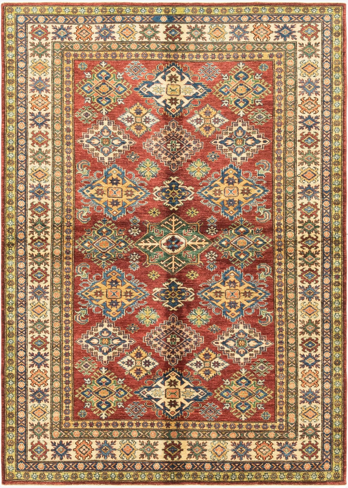 5' 8 x 8'  Hand Knotted Kazak Oriental Rug