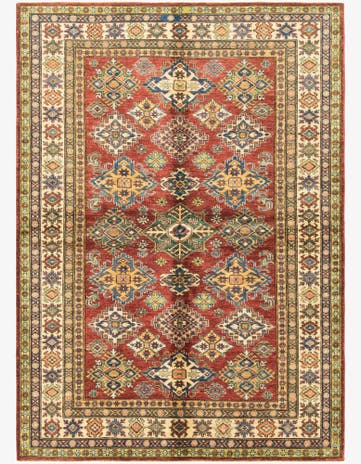 5' 8 x 8' Hand Knotted Kazak Oriental Rug