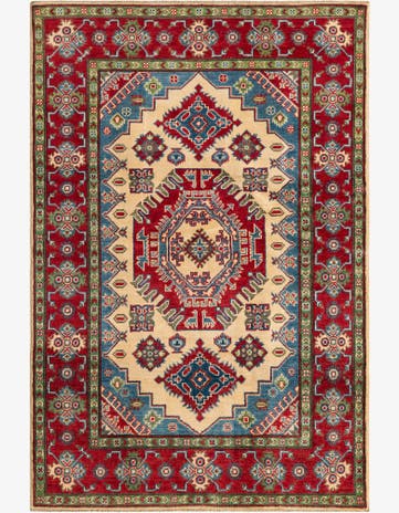 4' 1 x 6' 1 Hand Knotted Kazak Rug