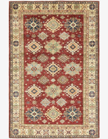 6' 8 x 10' 3 Hand Knotted Kazak Oriental Rug