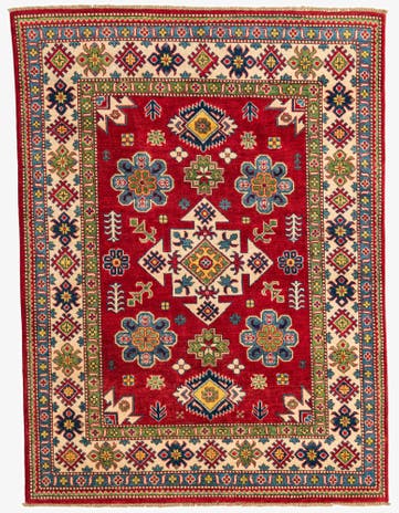 5' x 6' 8 Hand Knotted Kazak Rug