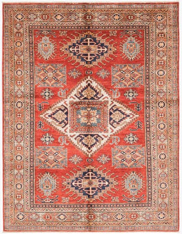 4' 11 x 6' 7 Hand Knotted Kazak Oriental Rug