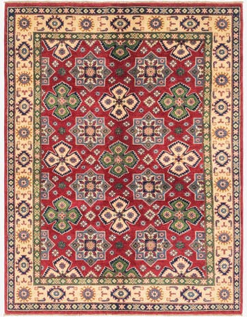 4' 9 x 6' 5 Hand Knotted Kazak Rug
