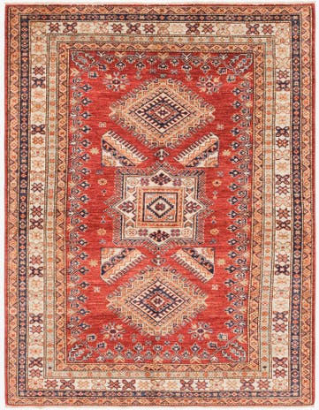 4' 11 x 6' 6 Hand Knotted Kazak Oriental Rug