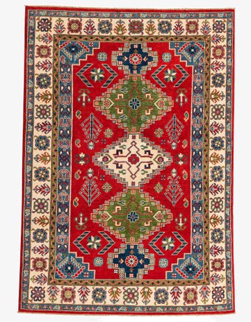 5' 5 x 7' 10 Hand Knotted Kazak Rug