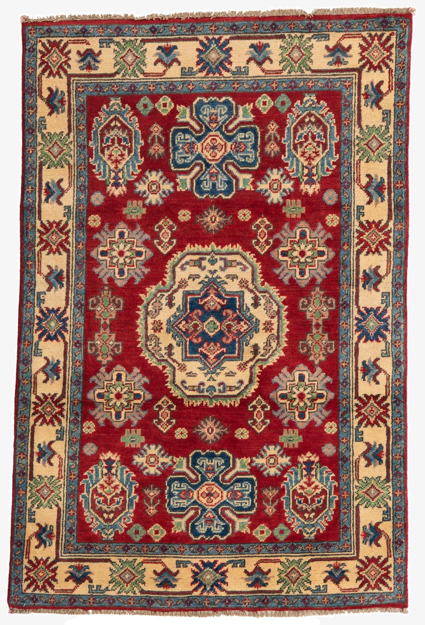 3' 2 x 5'  Hand Knotted Kazak Rug