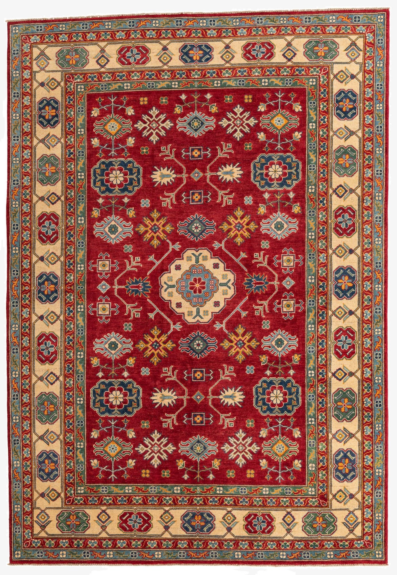 6' 8 x 9' 8 Hand Knotted Kazak Rug