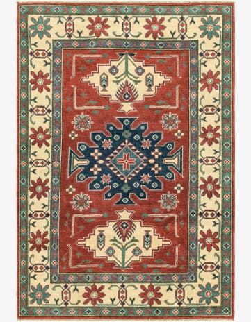 3' 10 x 5' 10 Hand Knotted Kazak Rug