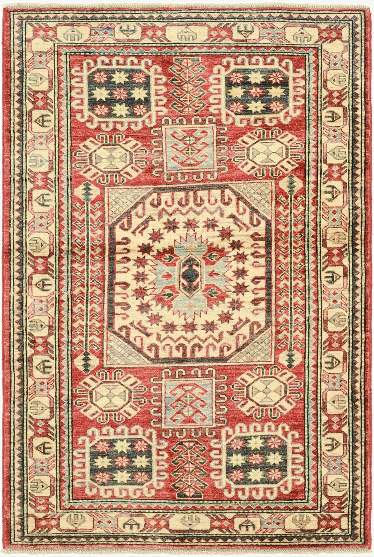 3' 5 x 5' 1  Hand Knotted Kazak Rug