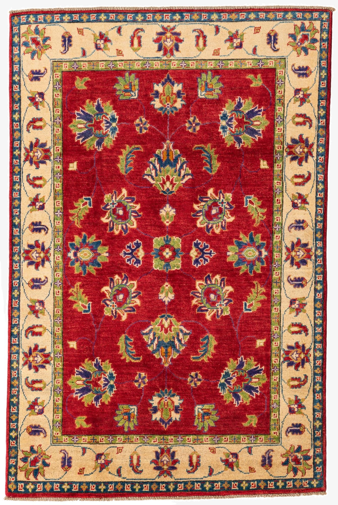 3' 10 x 6'  Hand Knotted Kazak Rug