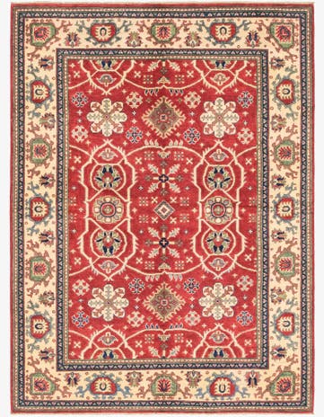 5' 8 x 7' 10 Hand Knotted Kazak Rug