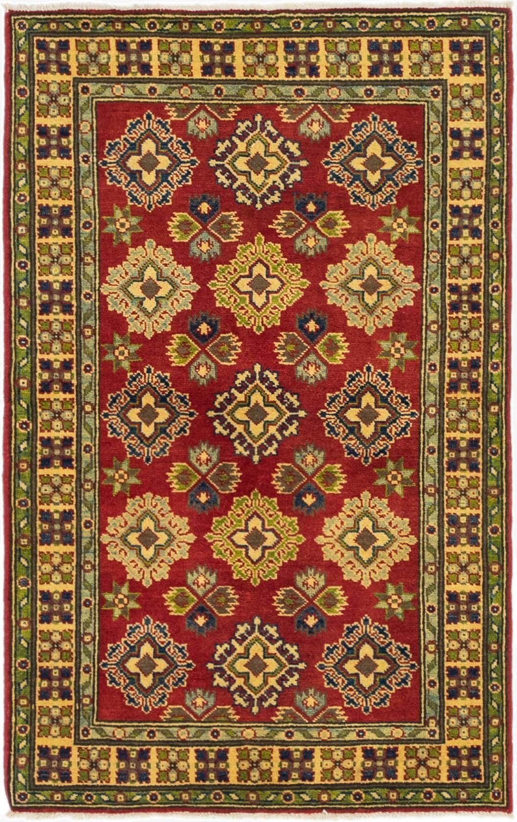 3' 2 x 5'  Hand Knotted Kazak Rug