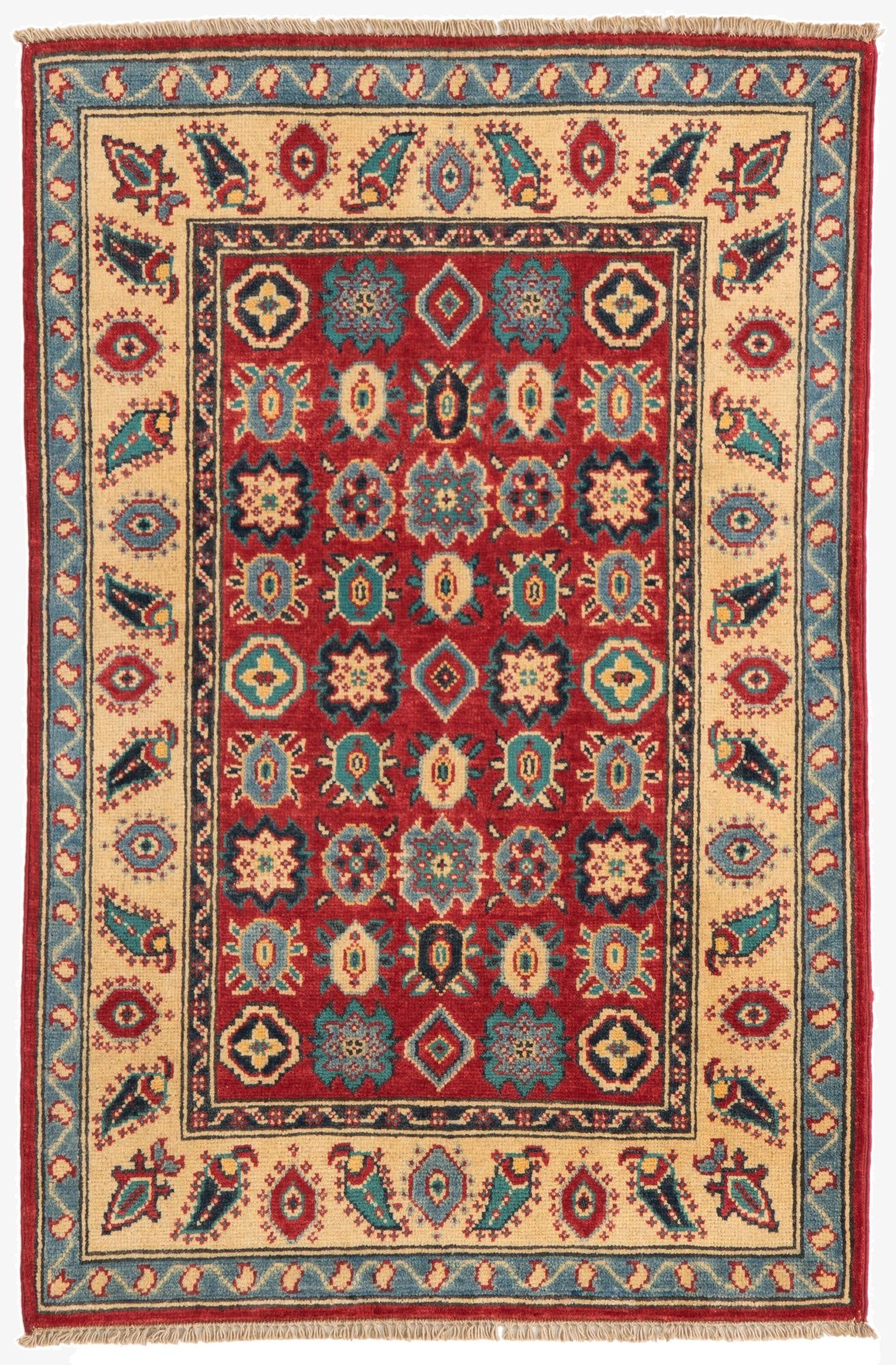 2' 8 x 4' 1  Hand Knotted Kazak Rug