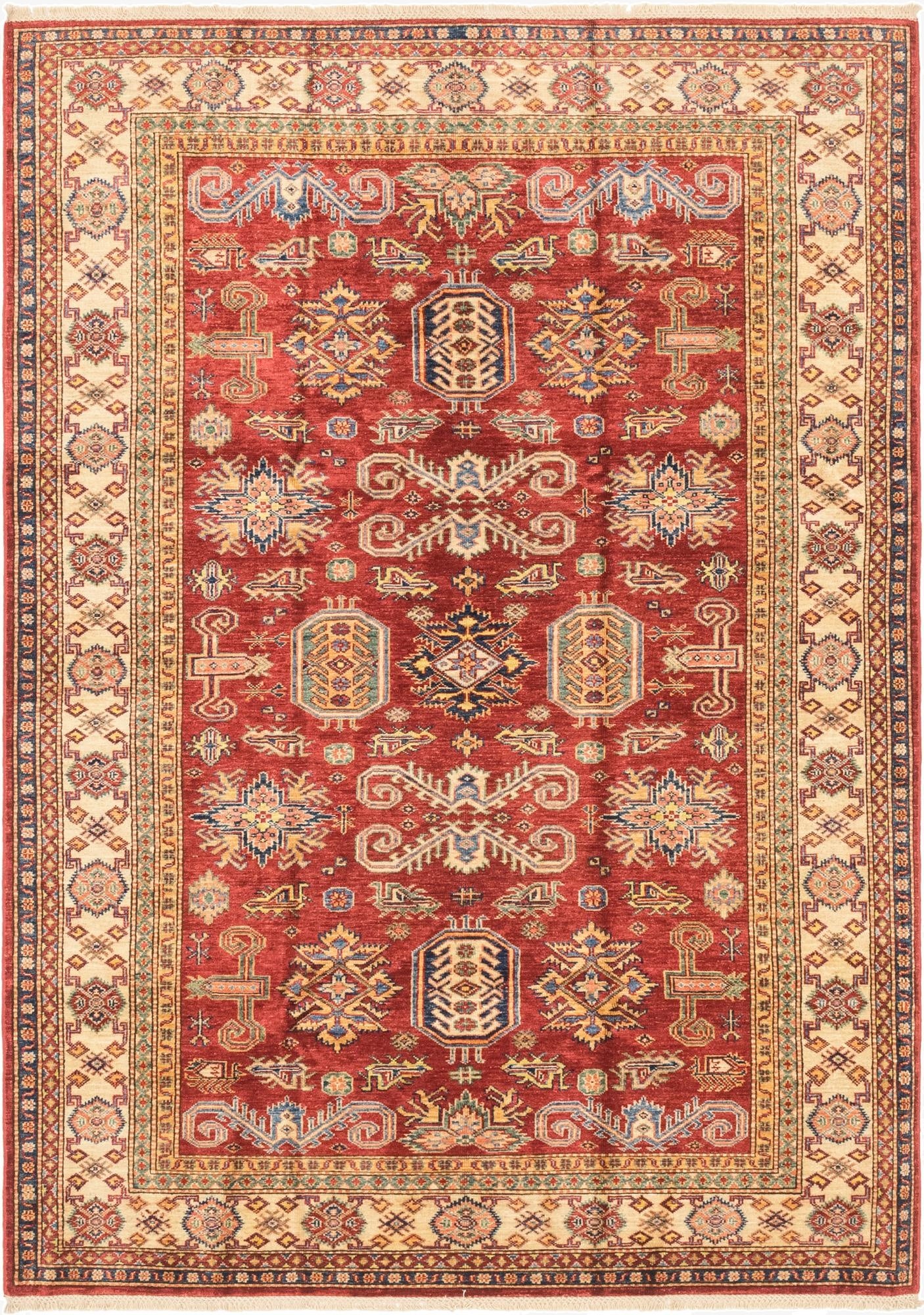 5' 7 x 7' 11  Hand Knotted Kazak Oriental Rug