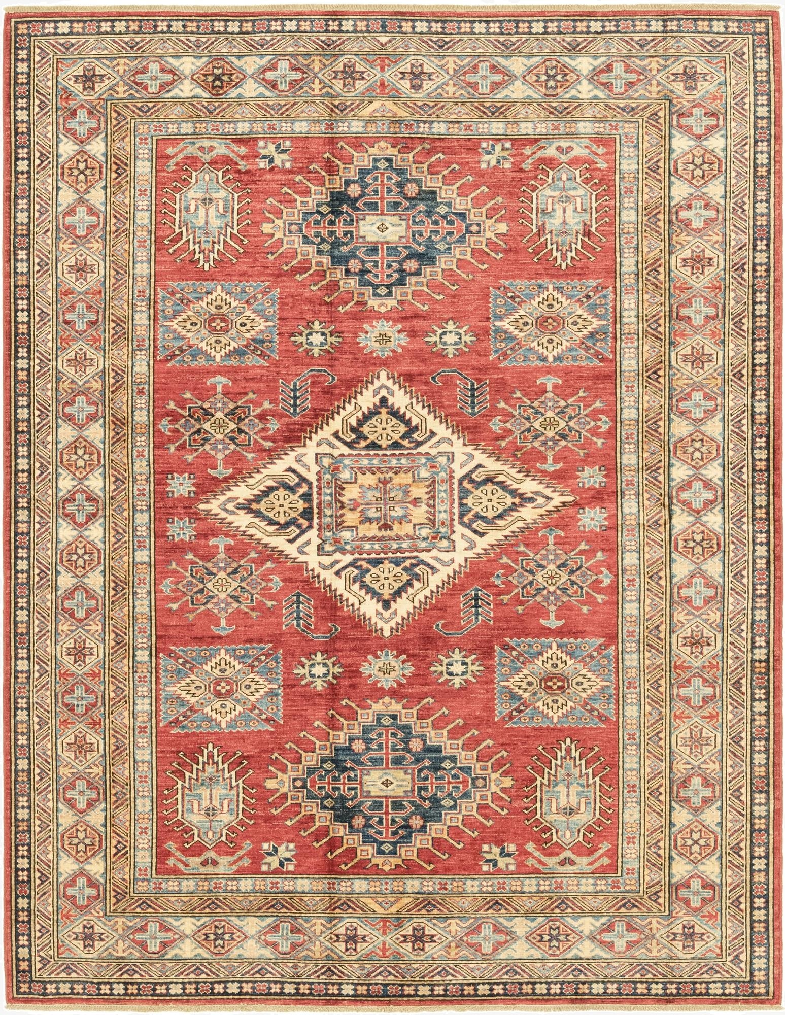 5' 9 x 7' 7  Hand Knotted Kazak Oriental Rug