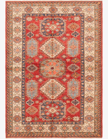 5' 7 x 8' Hand Knotted Kazak Oriental Rug