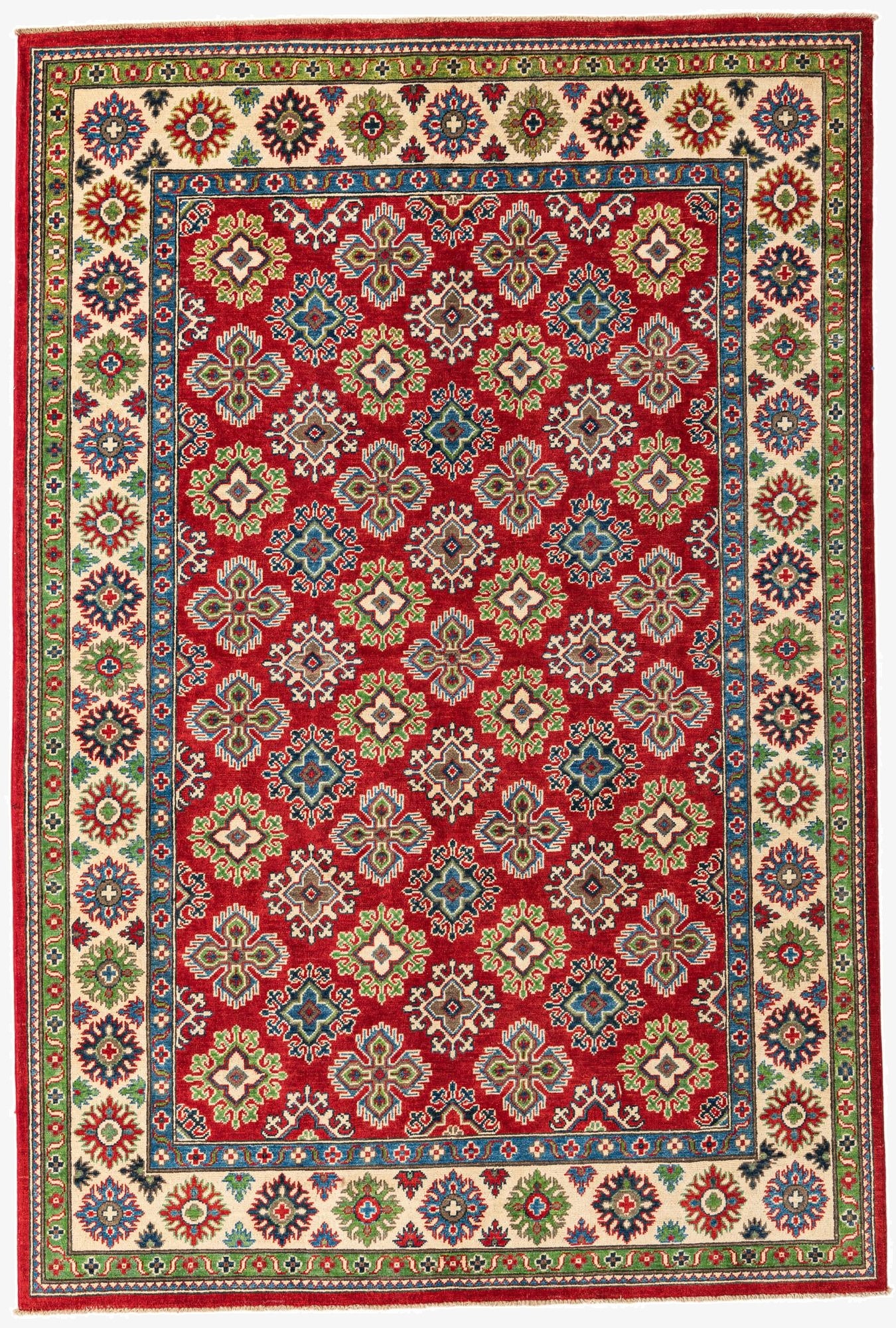 6' 2 x 9'  Hand Knotted Kazak Rug