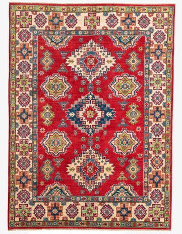 5' x 6' 9 Hand Knotted Kazak Rug