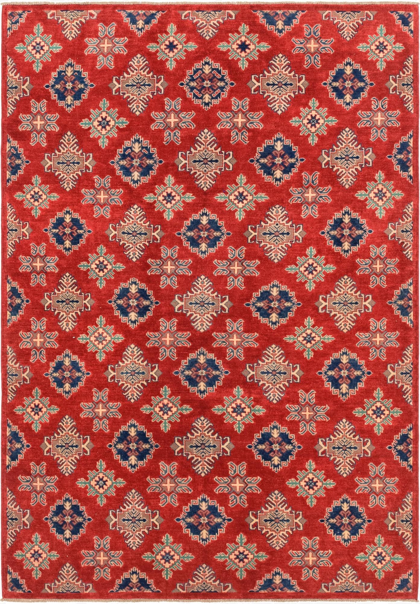 6' 8 x 9' 8  Hand Knotted Kazak Rug