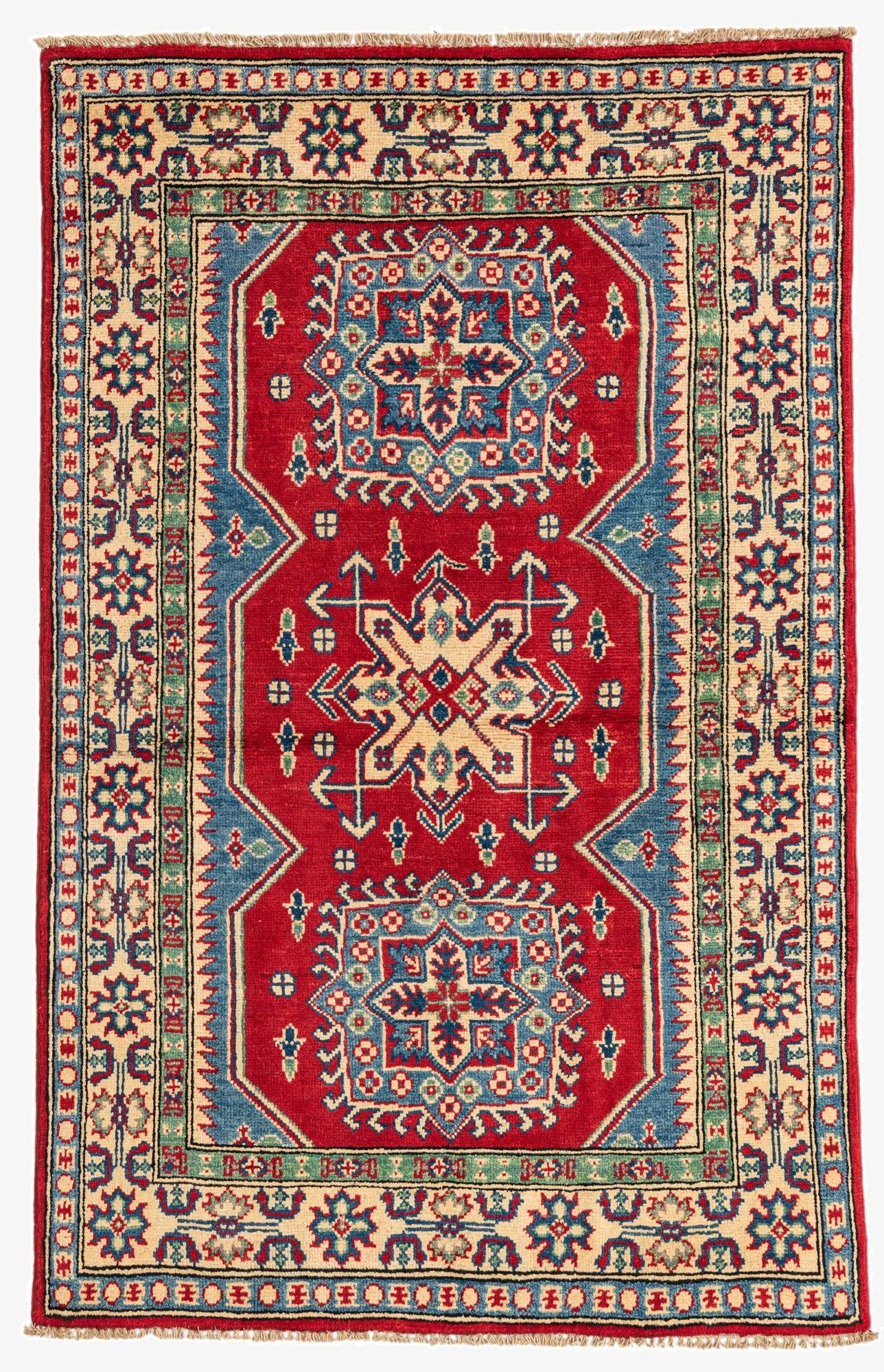 3' 3 x 5' 1  Hand Knotted Kazak Rug