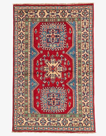 3' 3 x 5' 1 Hand Knotted Kazak Rug