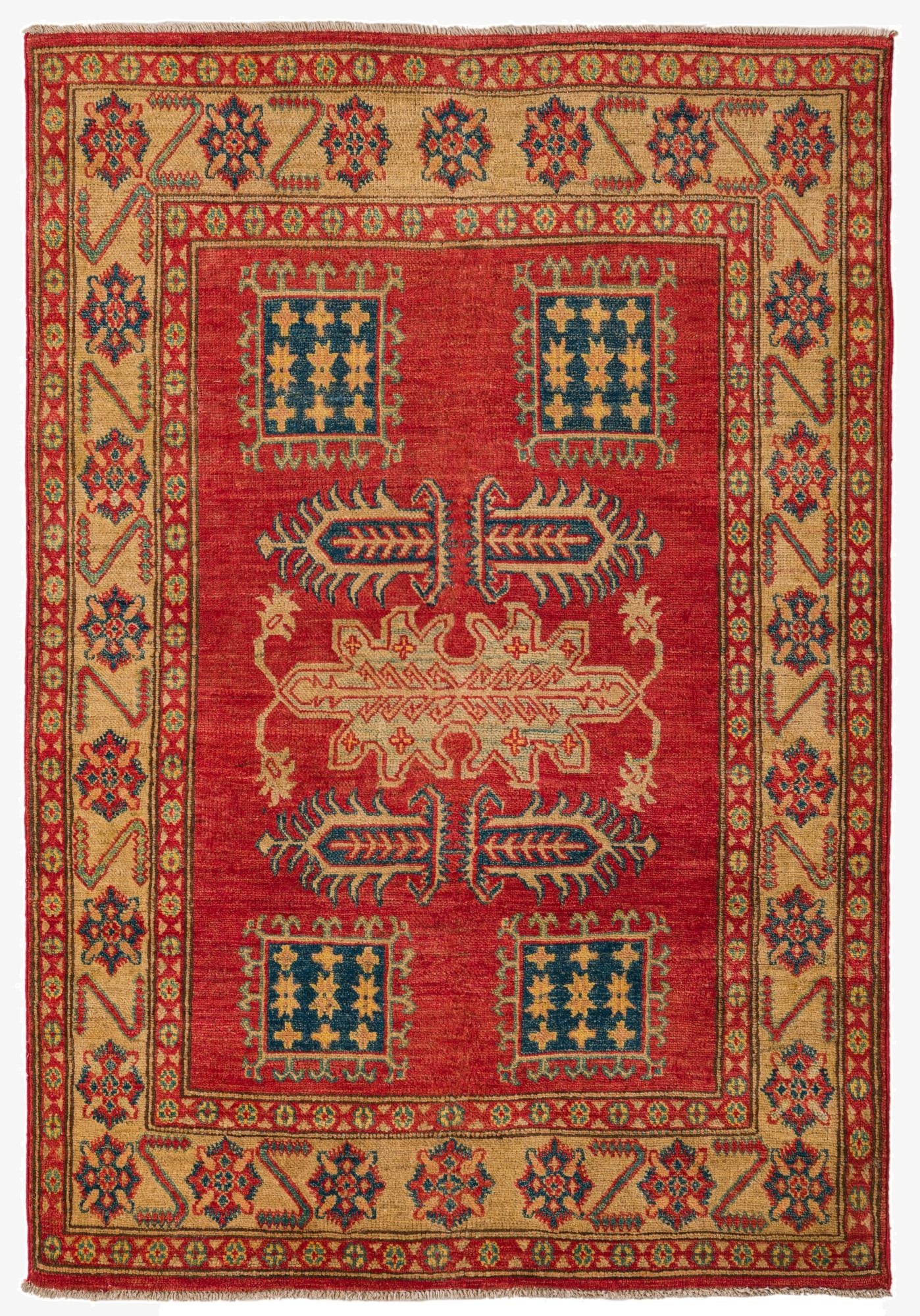 4' x 5' 8  Hand Knotted Kazak Rug