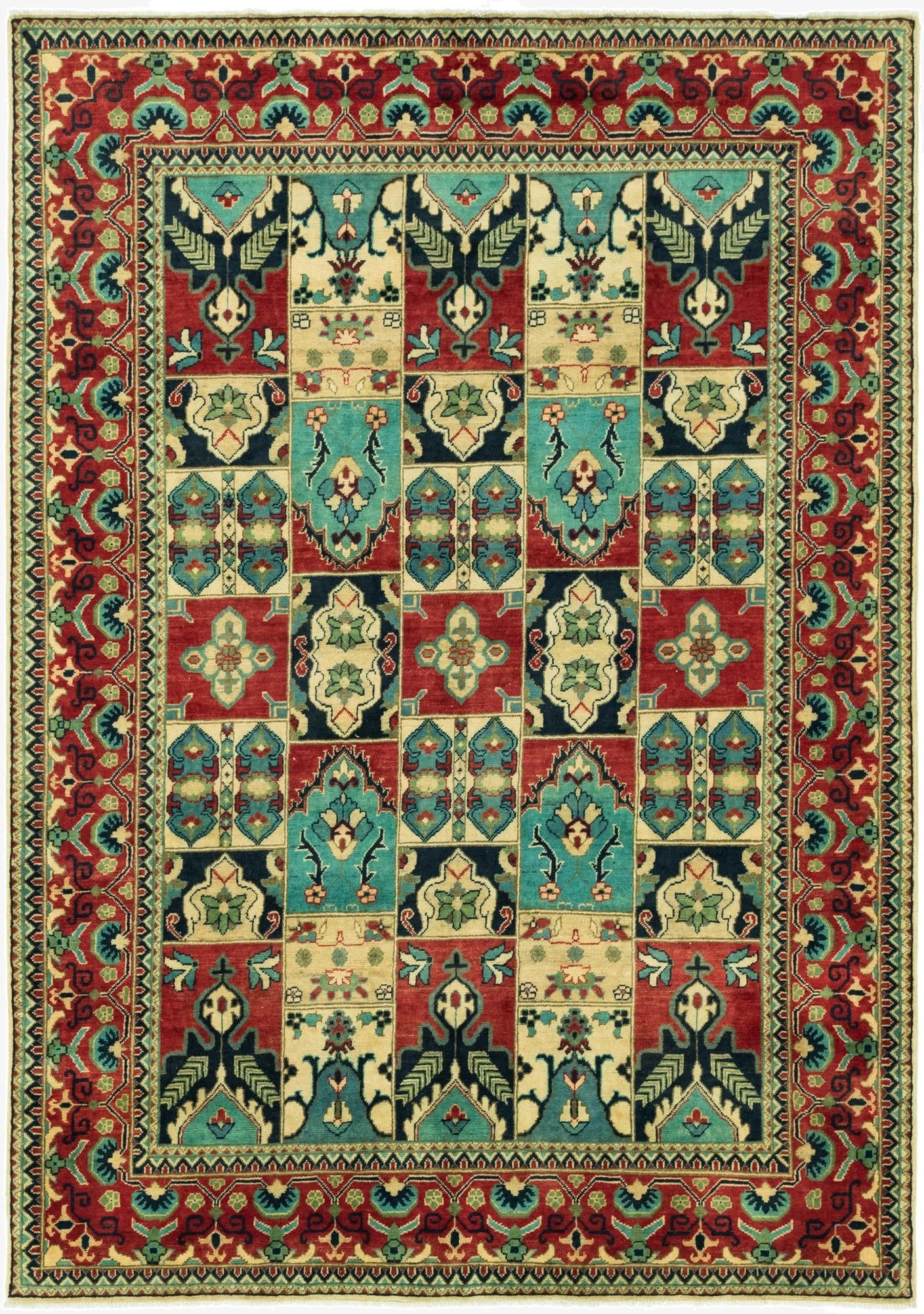 6' 8 x 9' 7  Hand Knotted Kazak Rug