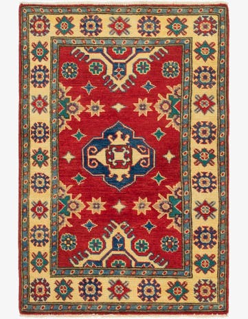 2' 8 x 4' 1 Hand Knotted Kazak Rug