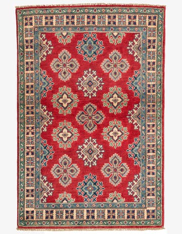 3' 5 x 5' 2 Hand Knotted Kazak Rug