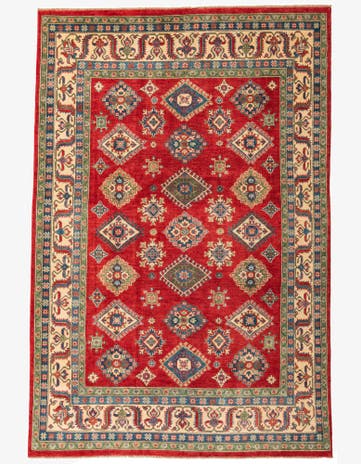 6' 6 x 9' 9 Hand Knotted Kazak Rug
