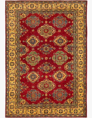 6' 7 x 9' 6 Hand Knotted Kazak Rug