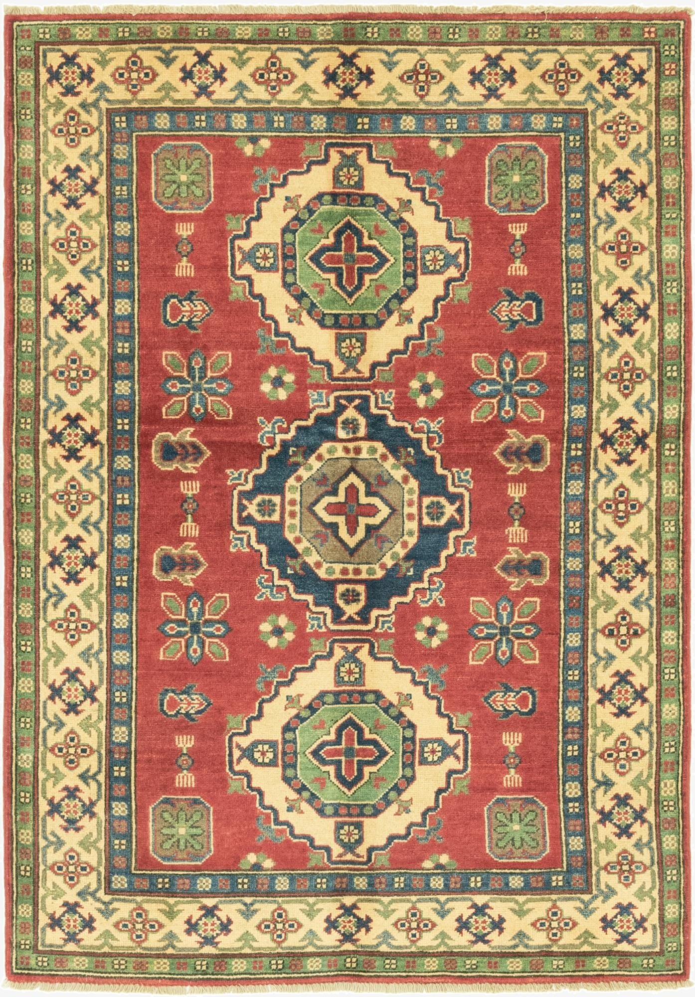4' 1 x 6'  Hand Knotted Kazak Rug