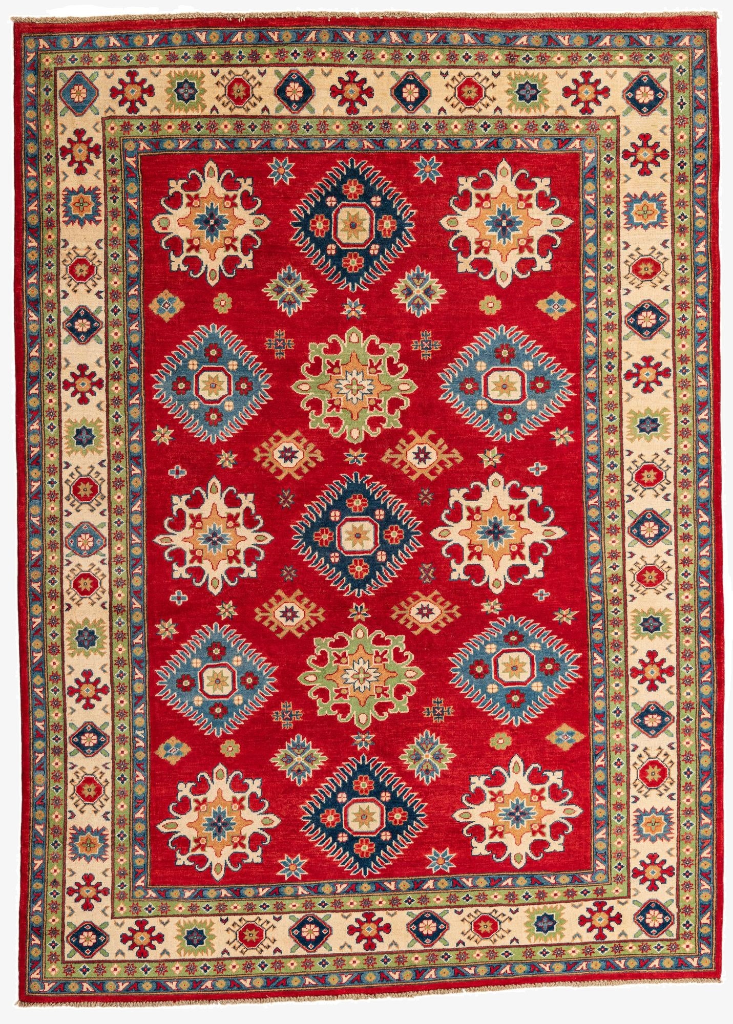 6' 9 x 9' 5  Hand Knotted Kazak Rug