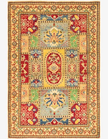4' 3 x 6' 3 Hand Knotted Kazak Rug
