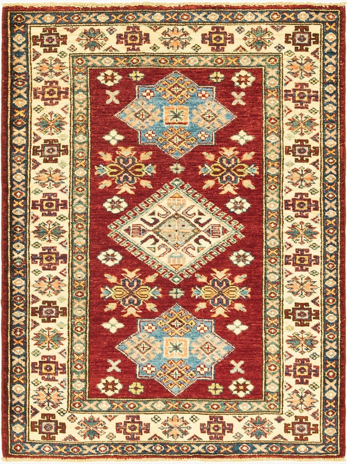 2' 10 x 3' 10  Hand Knotted Kazak Oriental Rug