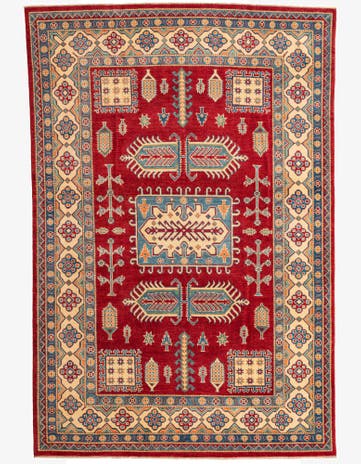 6' 6 x 9' 10 Hand Knotted Kazak Rug