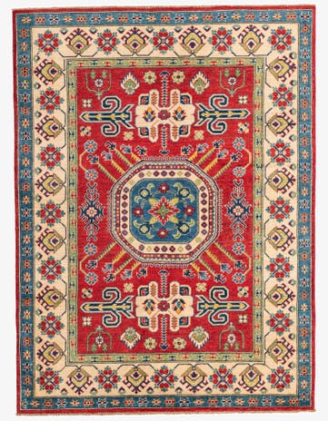 5' 1 x 6' 10 Hand Knotted Kazak Rug