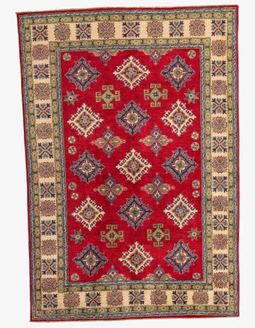 6' 5 x 9' 5 Hand Knotted Kazak Rug