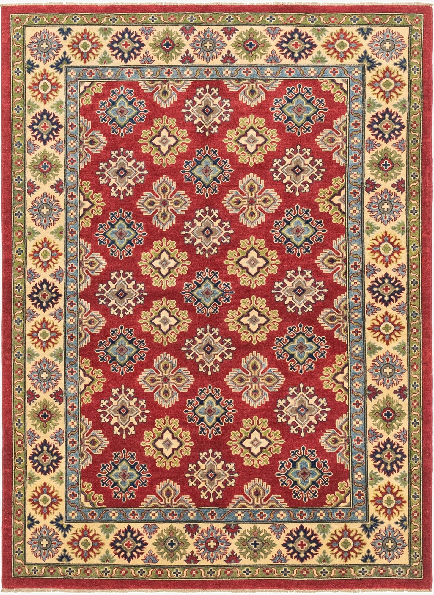 5' 8 x 7' 10  Hand Knotted Kazak Rug