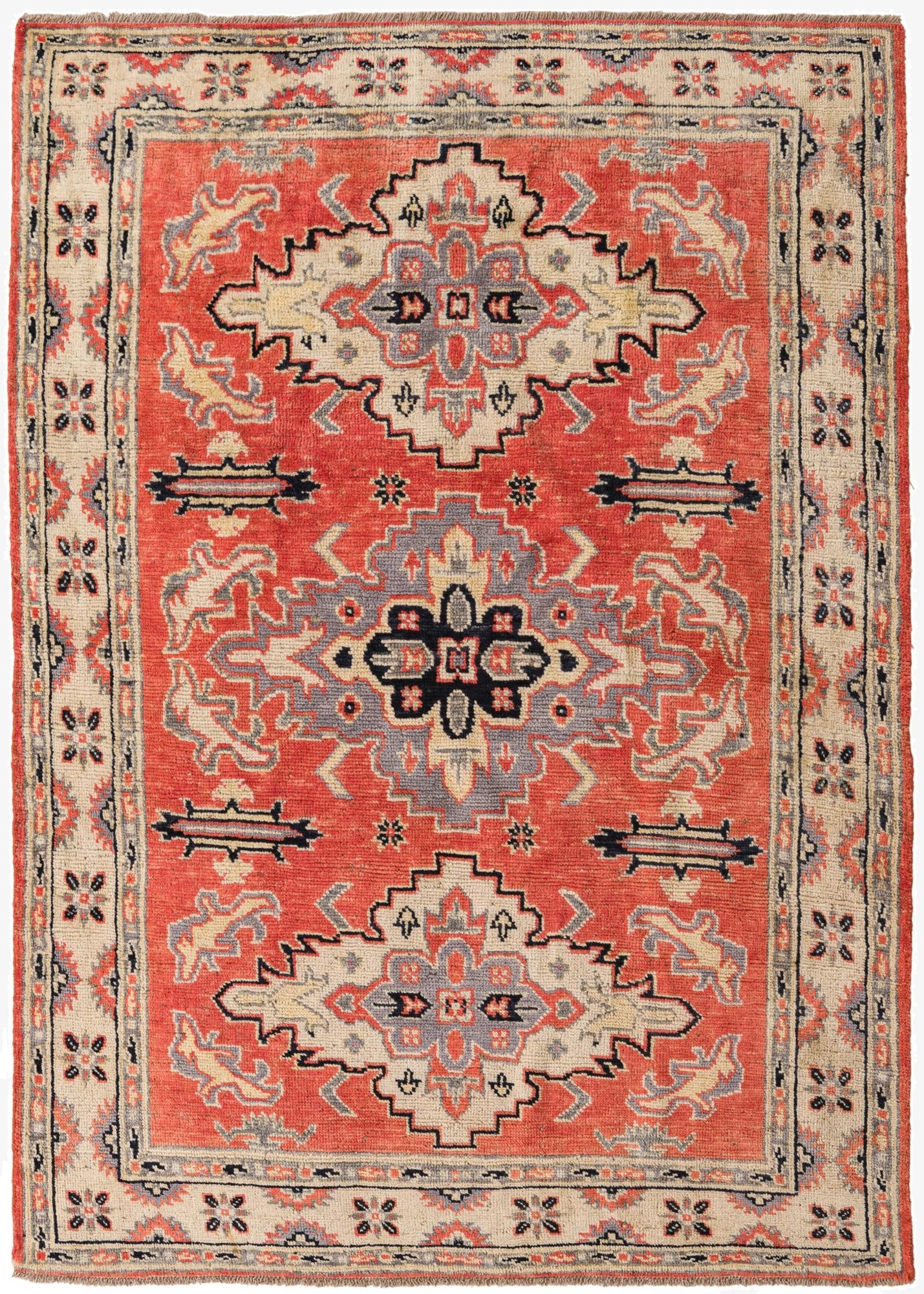 5' 6 x 7' 8  Hand Knotted Kazak Rug
