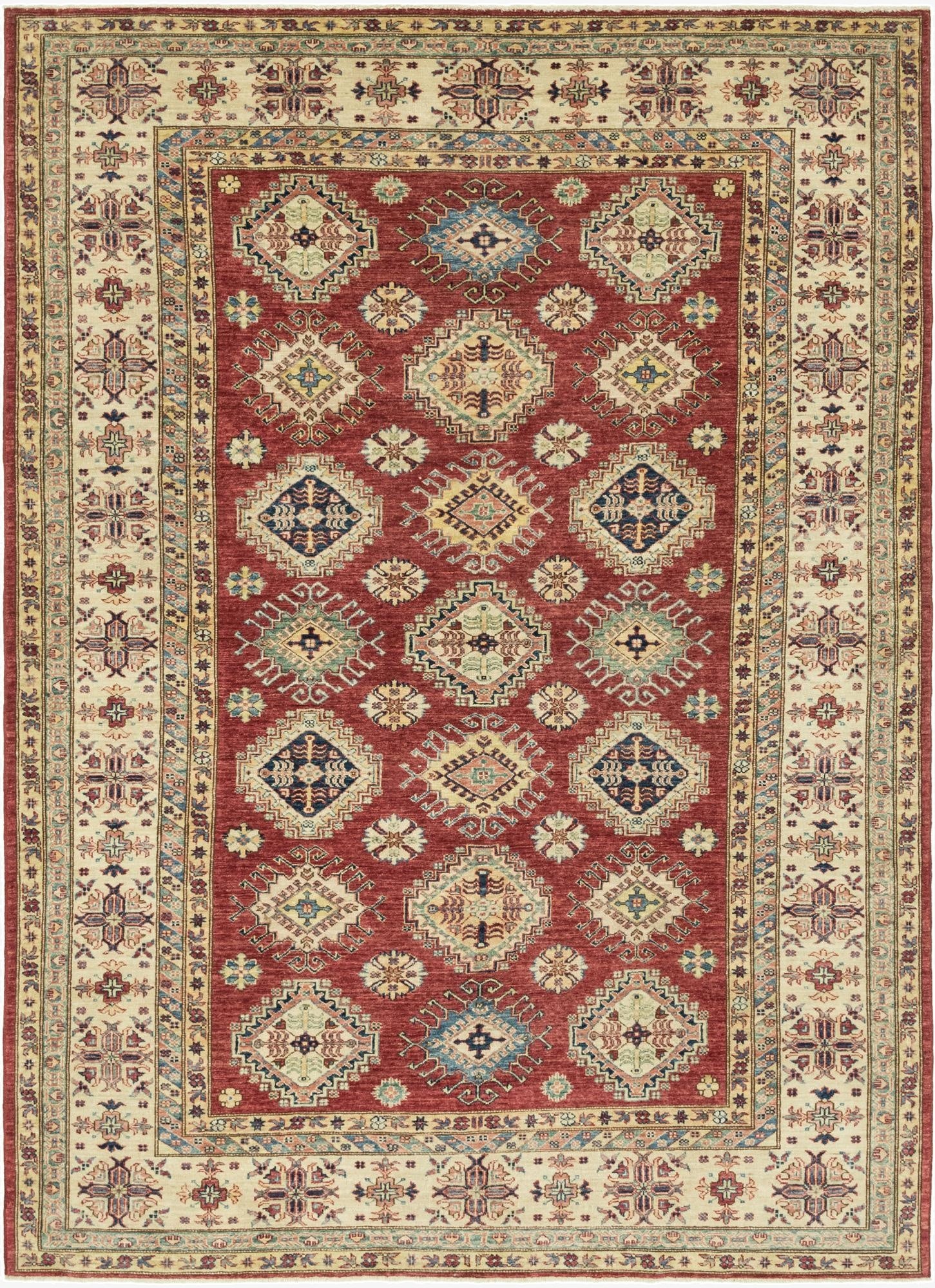 7' x 9' 9  Hand Knotted Kazak Oriental Rug