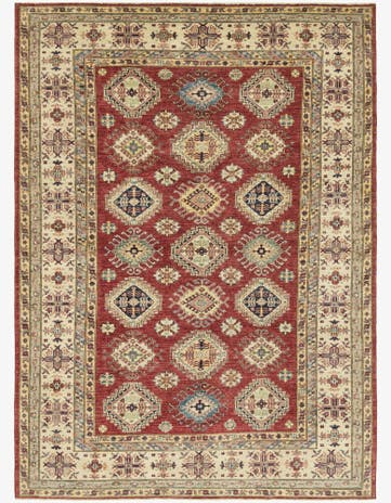 7' x 9' 9 Hand Knotted Kazak Oriental Rug