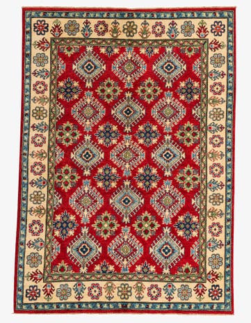 5' 6 x 7' 9 Hand Knotted Kazak Rug