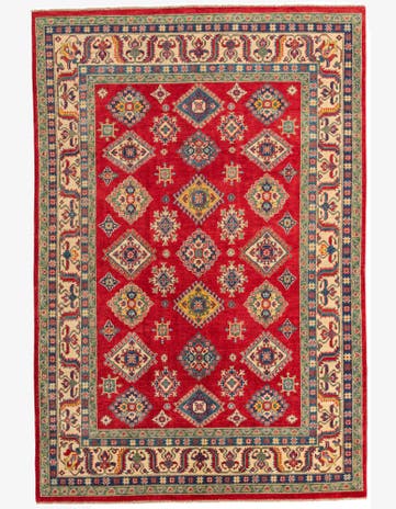 6' 8 x 9' 10 Hand Knotted Kazak Rug