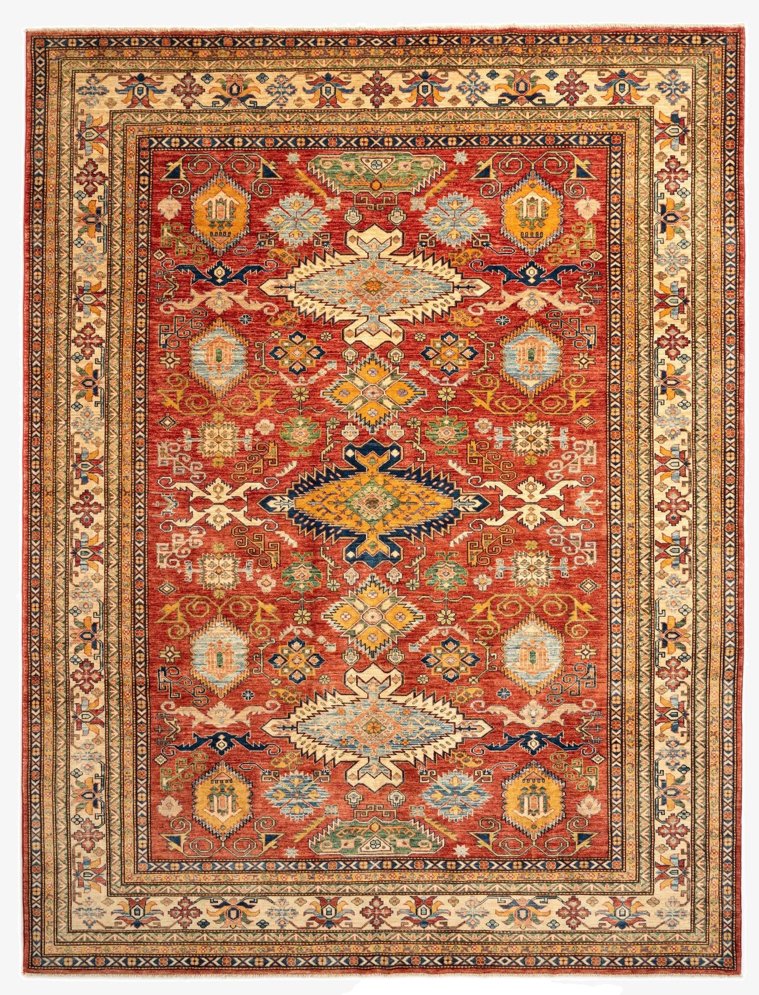 9' 2 x 11' 11 Kazak Wool Rug